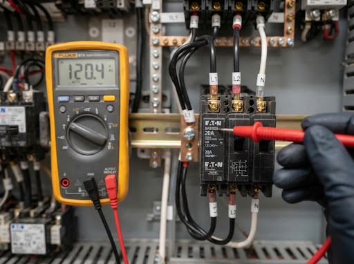 Electrical safety inspection with multimeter